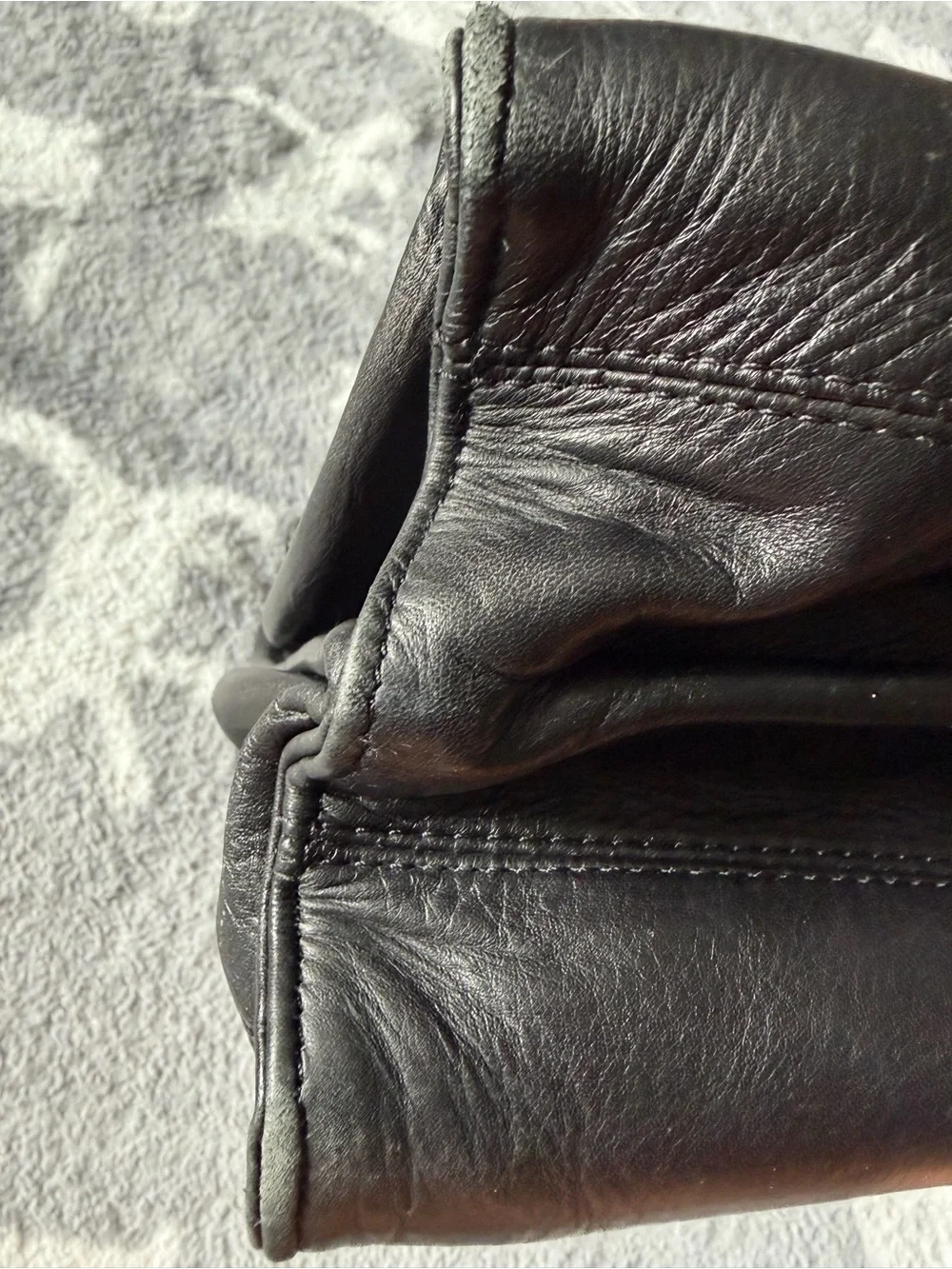 Heritage Black Leather Briefcase with Silver Lock